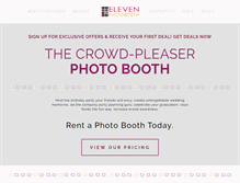 Tablet Screenshot of elevenphotoboothrental.com